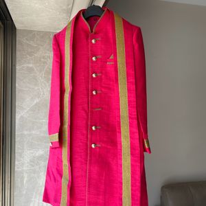 Pink Men’Dress With Dupatta & Footwear