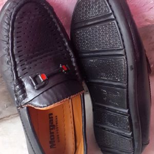 Two Time Use Black Loafer Shoes