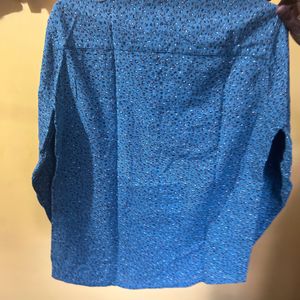 Blue Cheethah Printed Shirt With Premium Quality