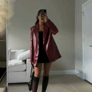 Leather Jacket🍷 Wine Colour