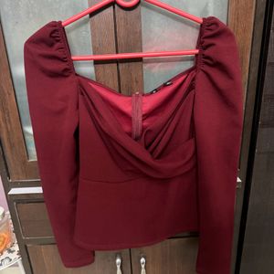 Shein Maroon Top