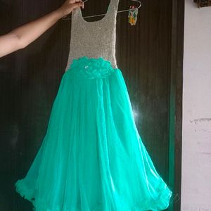 Beautiful Green Gown For Girls