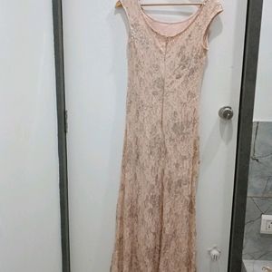 Elegant Aesthetic Pinterest Peach Shimmery Dress