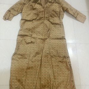 Beautiful Checker Saree Kurti _Golden