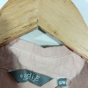 Peach Plain Casual Shirt (Women)