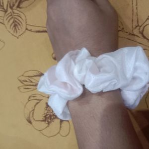 White Scrunchies