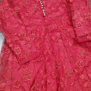 Red Updown Frock Set