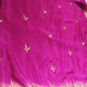 Crepe Double Colour New Saree