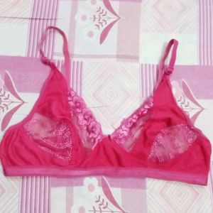 Sexy Net Design Rani Pink Bra.