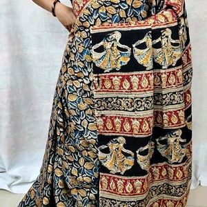 Kalamkari Cotton Silk Saree