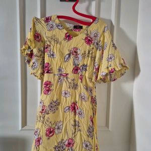 Yellow Floral Dress