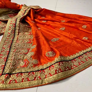 Very Beautiful Heavy Work Saree 🧡