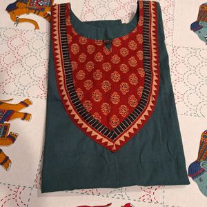 Short Cotton Kurti Blue 💙