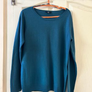 Fig Teal Round Neck Pullover