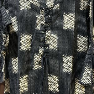 Gerua Black Kurta