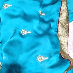 Soft Shining Satin Saree