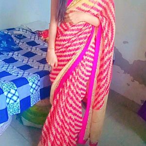 Unstitched Blouse Piece With Saree