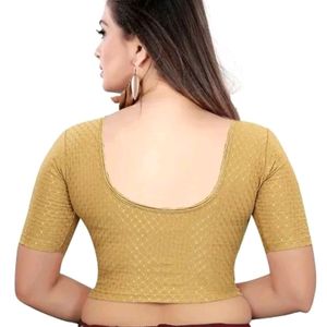 Round Neck Women Lycra Blouse