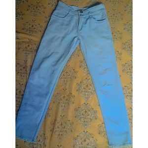 Sky Blue Slim Casual Jeans