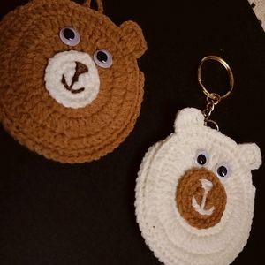 Crochet Coin Purse With Keychain