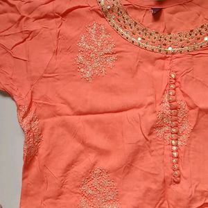 Peach Kurta