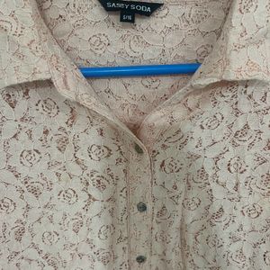 Westside Peach Lace Shirt