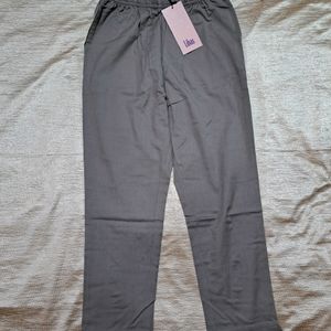 Libas Solid Grey Trouser Pant