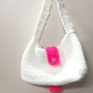 Handmade Crochet Bow Bag