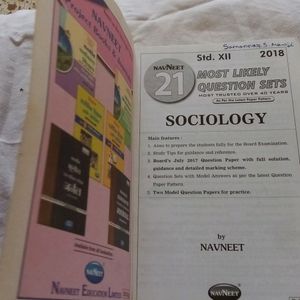 21Most Likely Question Sets 2018 Sociology.Std.XII