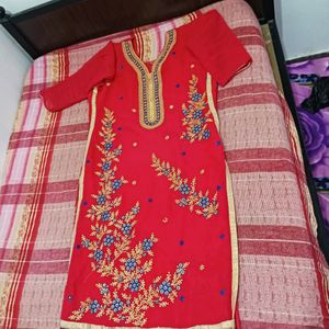 Women kurti For Summers Red Colour