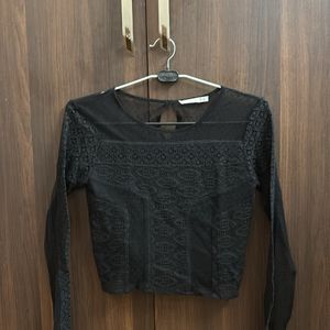 Black Net Elegant Party Top