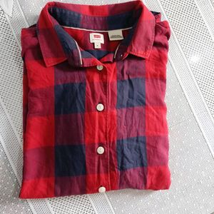 Levis Red n Navy Blue Casual Shirt