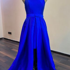 Royal Blue Pleated Dress