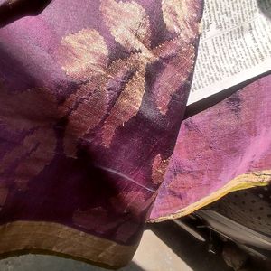 Handloom saree Silk Golden Clour Zari