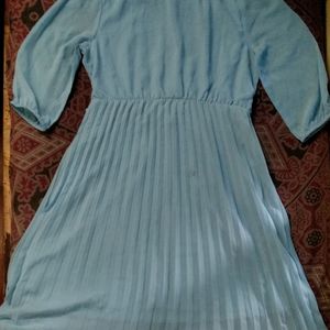 Light Blue Peter Pan Collar Dress