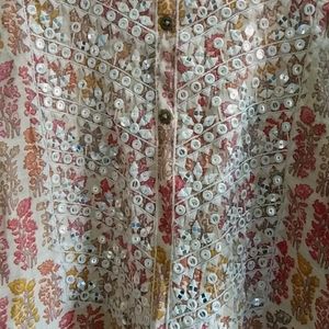 WOMEN'S PRINTED EMBROIDERED KURTA