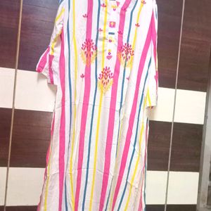 Rayon Embroidered Women Kurti Xl