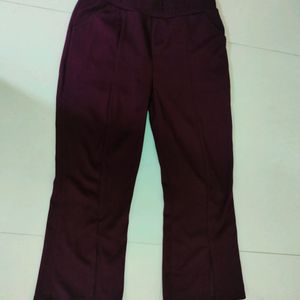 Maroon flared pant