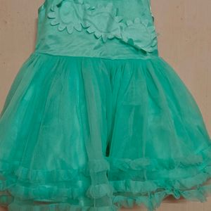 Cyan Net Gown