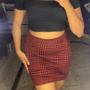 trendy Check Skirt👠🧮