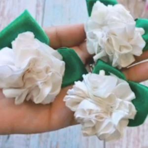 5 Ribbon Flower Hair Accessories