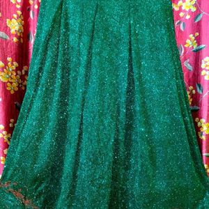 Shimmery Crop Top Lehenga With Dupatta 💚