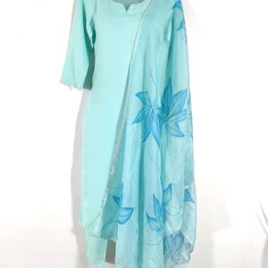 Cyan Casual Kurta Set (Women)