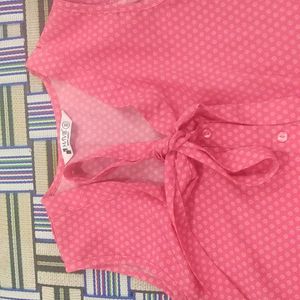 Pink Colour Formal Top