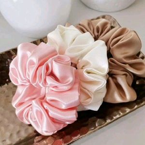 3 Pcs Satin Scrunchies