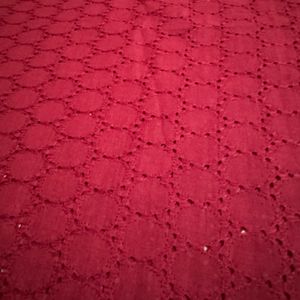 Maroon ,pink Hakoba Cotton Fabric