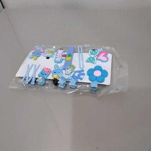 Blue Tic Tac Clips Set