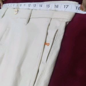 New Mens Cream Trouser