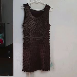 Stunning Chocolaty Short Stretchable Dress