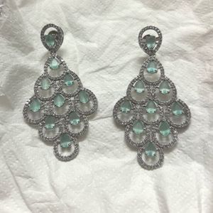 American Diamond Mint Earrings